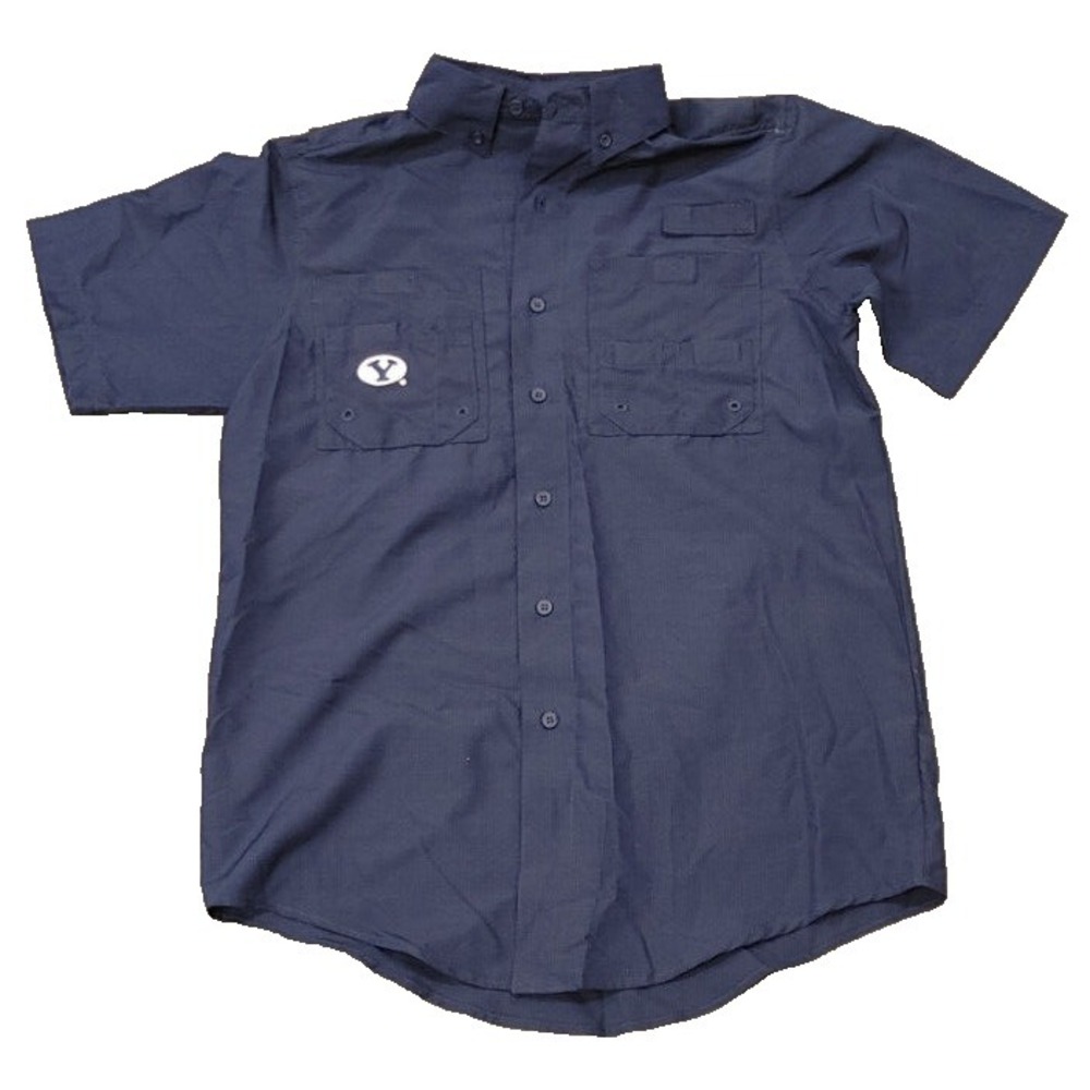 NWT Knights Apparel NCAA Short-Sleeve River Shirt BYU Size Medium
